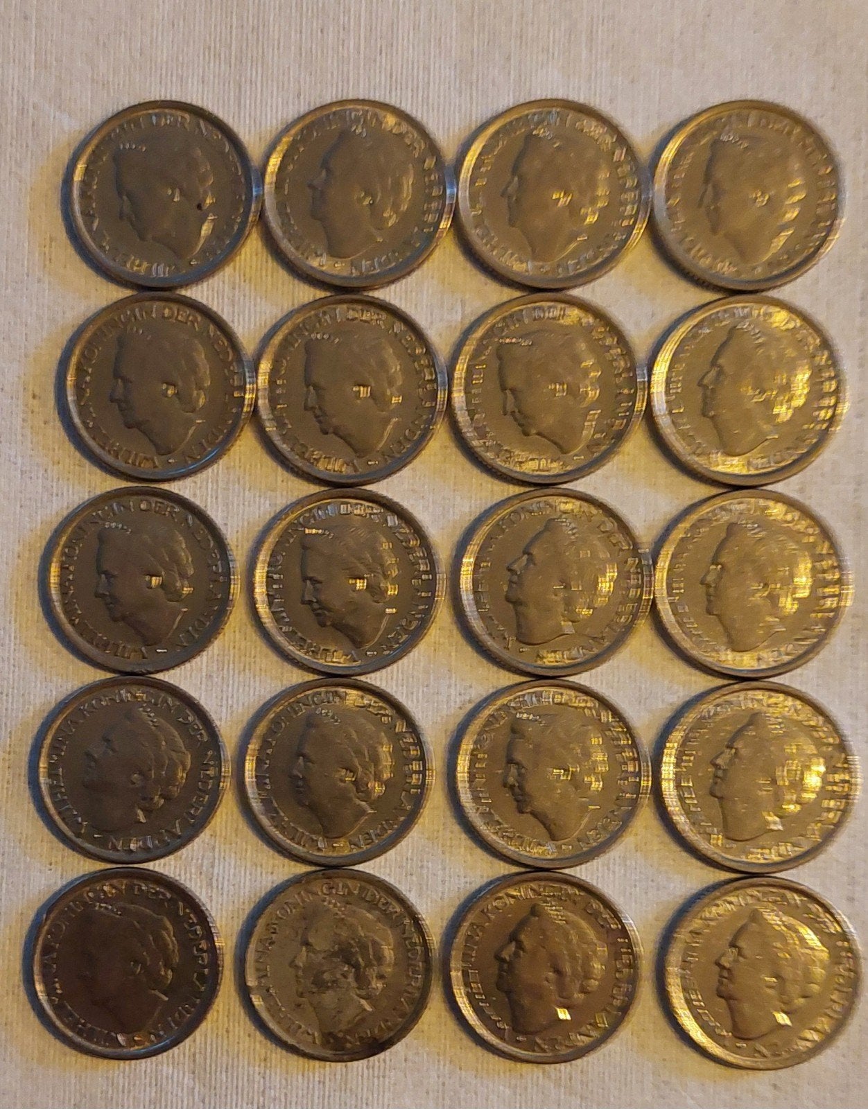 20 Kwartjes 1948 Koningin Wilhelmina, Postzegels en Munten, Ophalen of Verzenden, Koningin Wilhelmina, 25 cent, Setje
