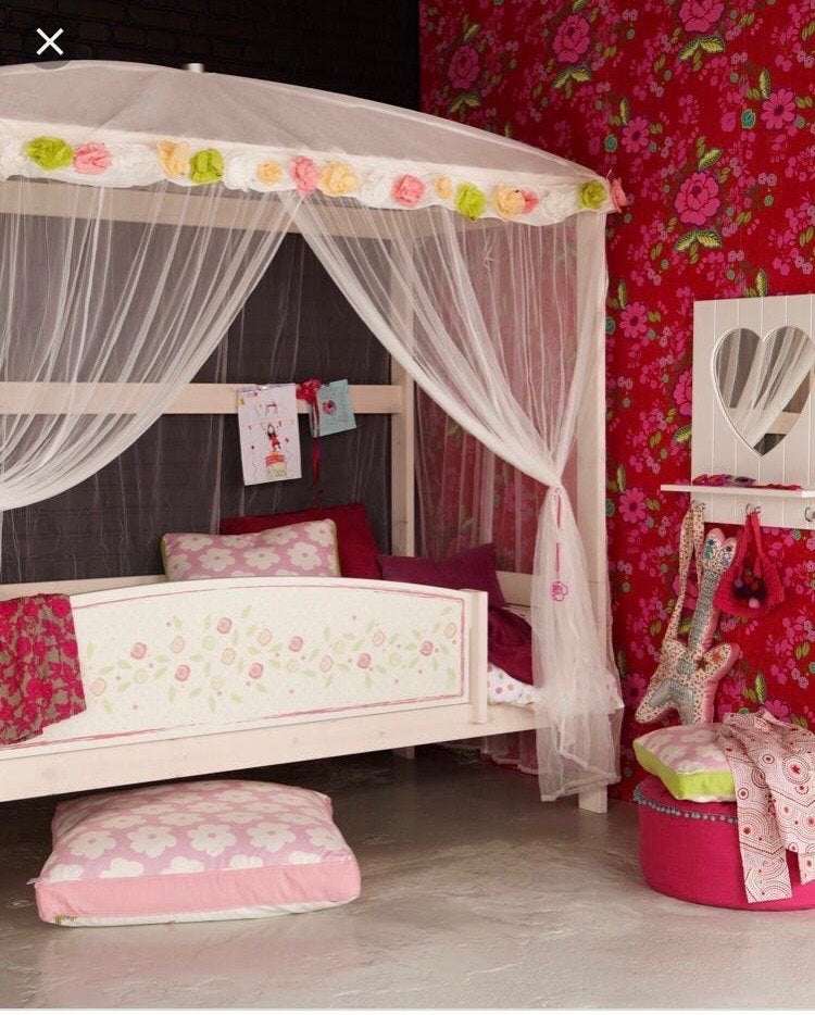Life time Hemelbed prinsessen, Lattenbodem, 85 tot 100 cm, Gebruikt, Ophalen of Verzenden