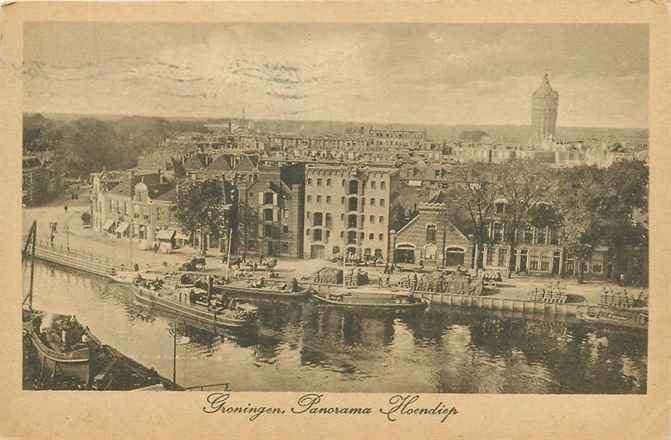 301-162-013 Groningen Panorama Hoendiep, Verzenden, Voor 1920, Groningen