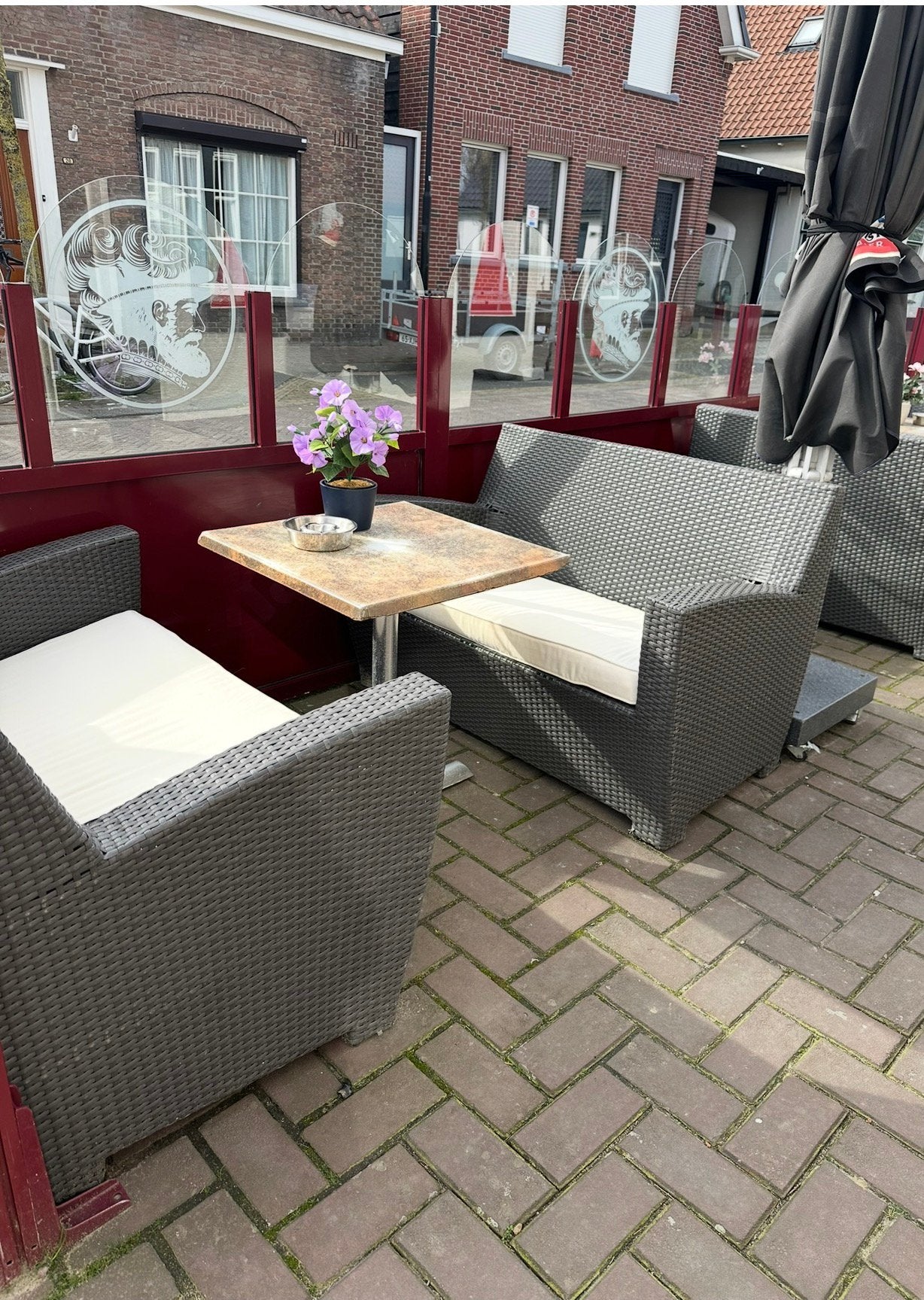 Tuin bank met kussens, Tuin en Terras, Ophalen, Zo goed als nieuw