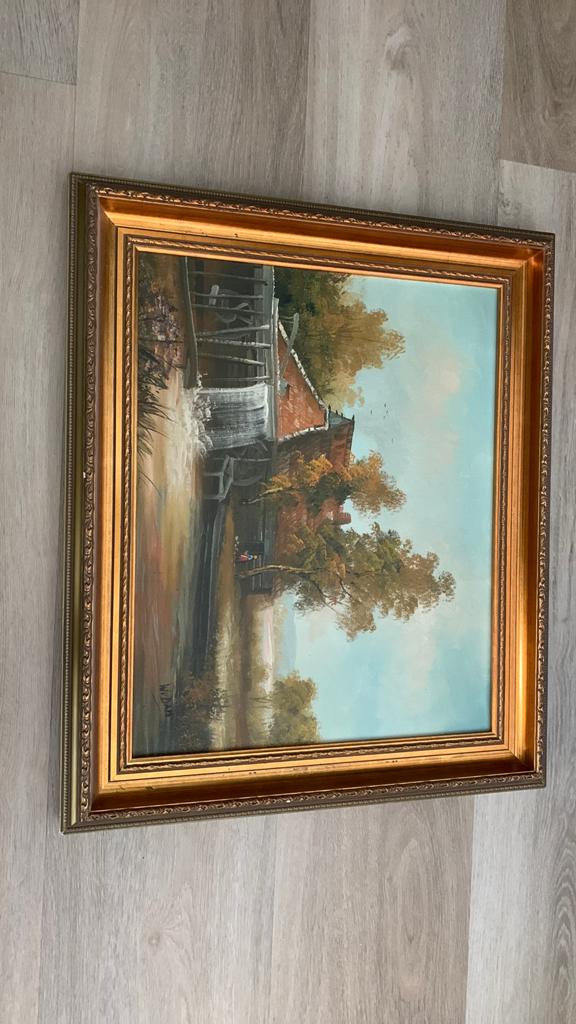 Landschap schilderij geschilderd, Ophalen