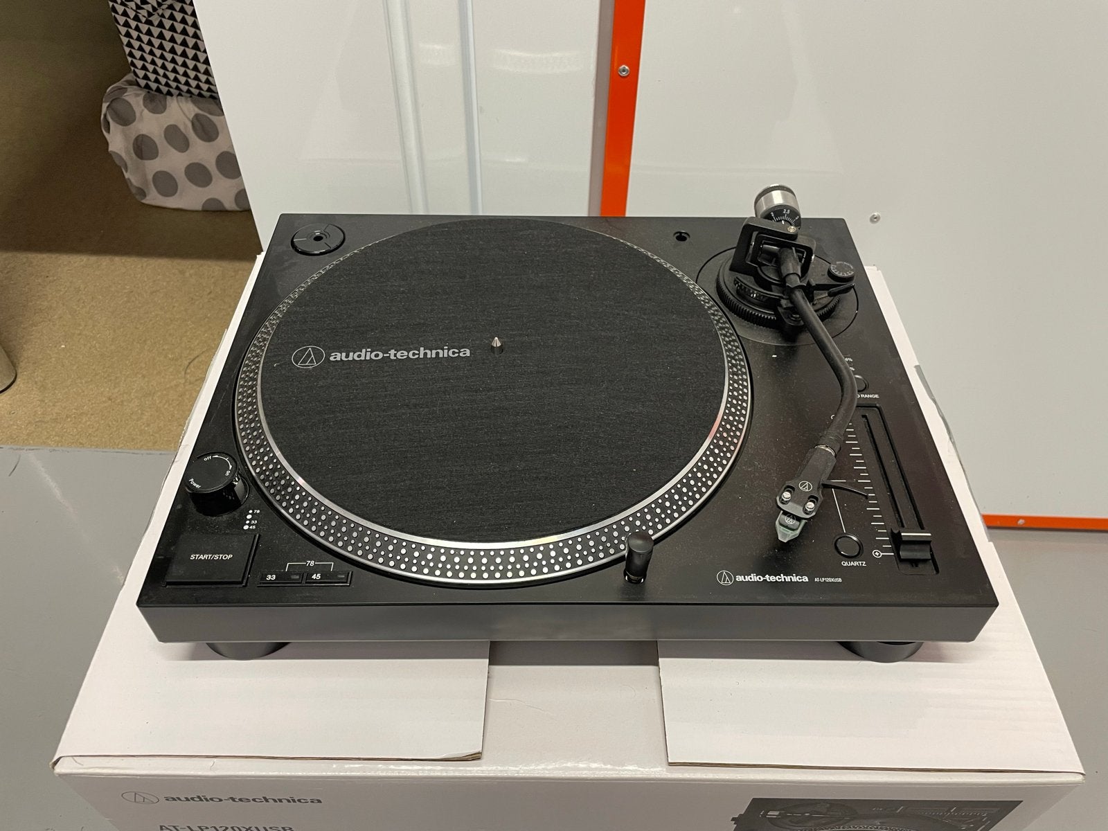 Audio-Technica AT-LP120XUSB Platenspeler Zwart, Pitch-regelaar, Zo goed als nieuw, Platenspeler, Ophalen