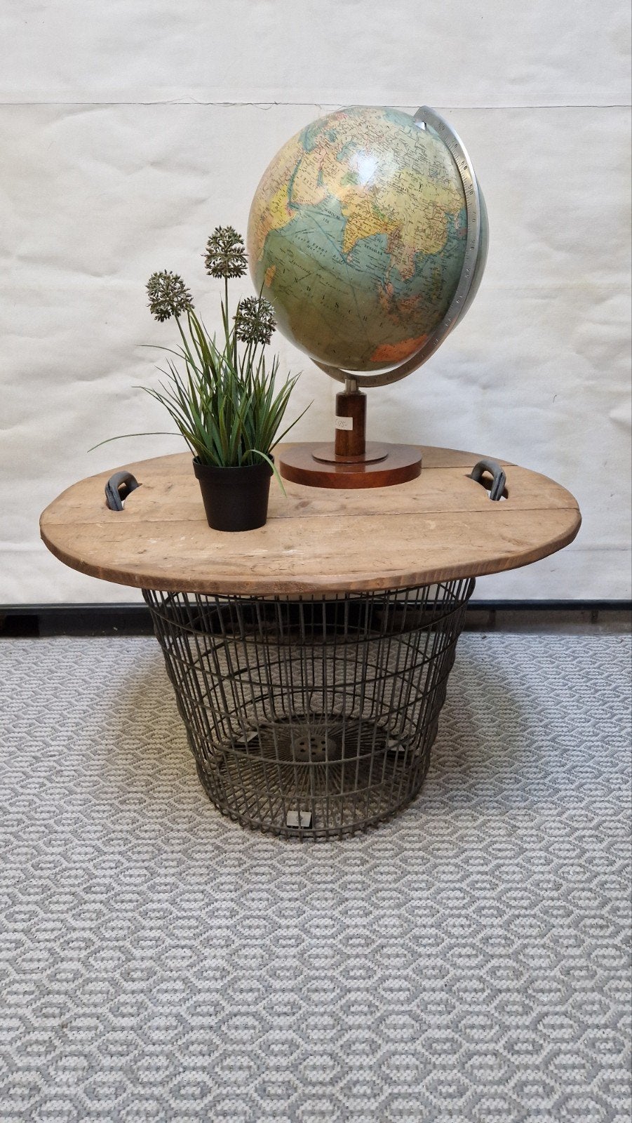 mooie oude aardappelmand met houten deksel, Ophalen