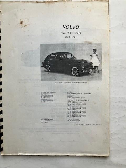 Werkplaats handboek  Volvo  PV 544 & Amazon   1956-1964   NL, Ophalen of Verzenden