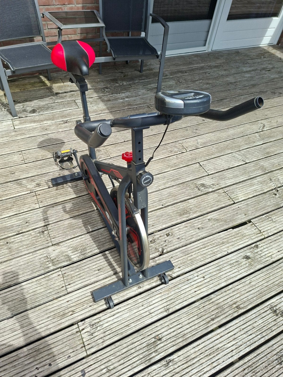 Spinningfiets met display en verstelbaar zadel, Ophalen, Zo goed als nieuw, Spinningfiets