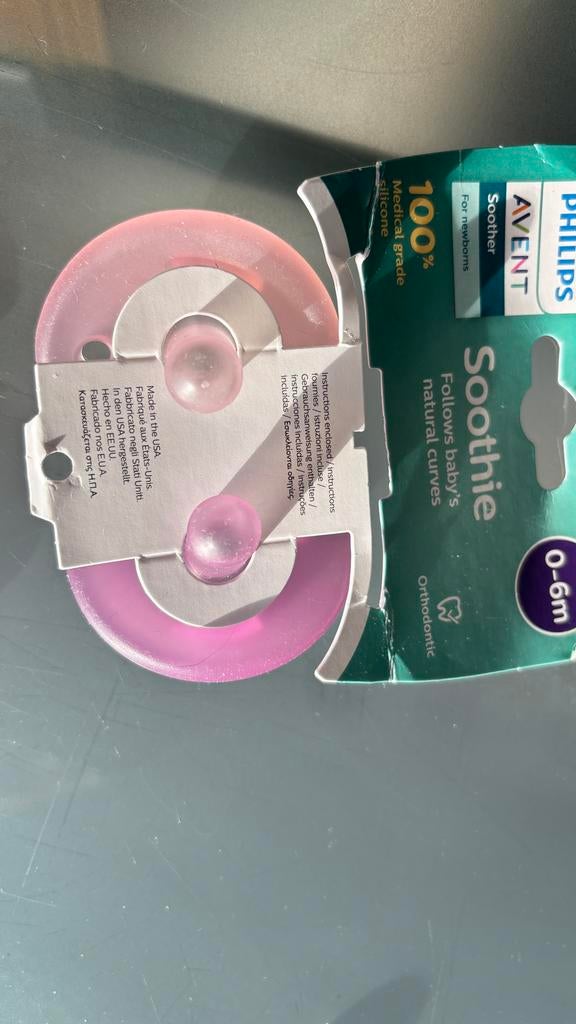 Philips Avent Soothie Speen 0-6m - Roze/Paars, Ophalen of Verzenden, Nieuw