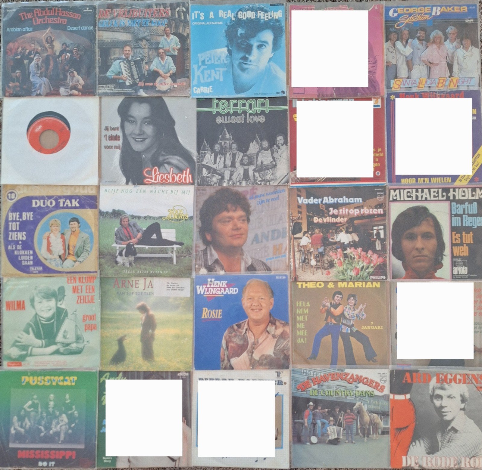 te koop; 19 mooie piratensingles, Ophalen, Gebruikt, Overige formaten, Levenslied of Smartlap