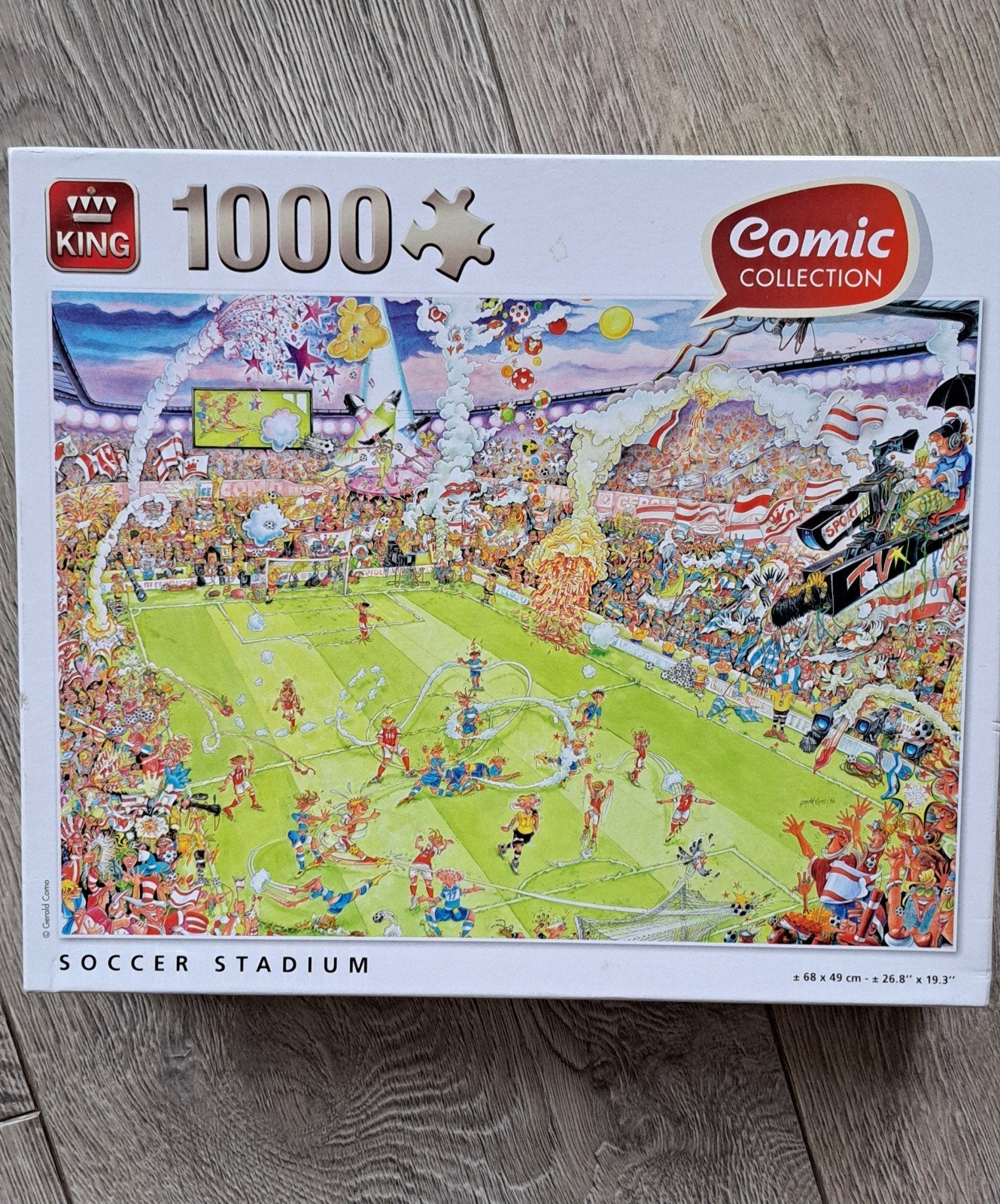 Puzzle Voetbalwedstrijd 1000 stukjes, Ophalen of Verzenden, 500 t/m 1500 stukjes, Zo goed als nieuw