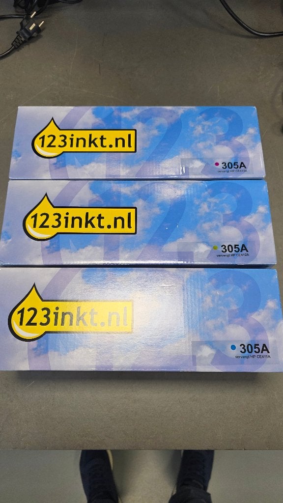 HP cartridge 305A laser toner ( Cyaan, Magenta, Yellow), Ophalen of Verzenden, Nieuw, Toner, 123inkt