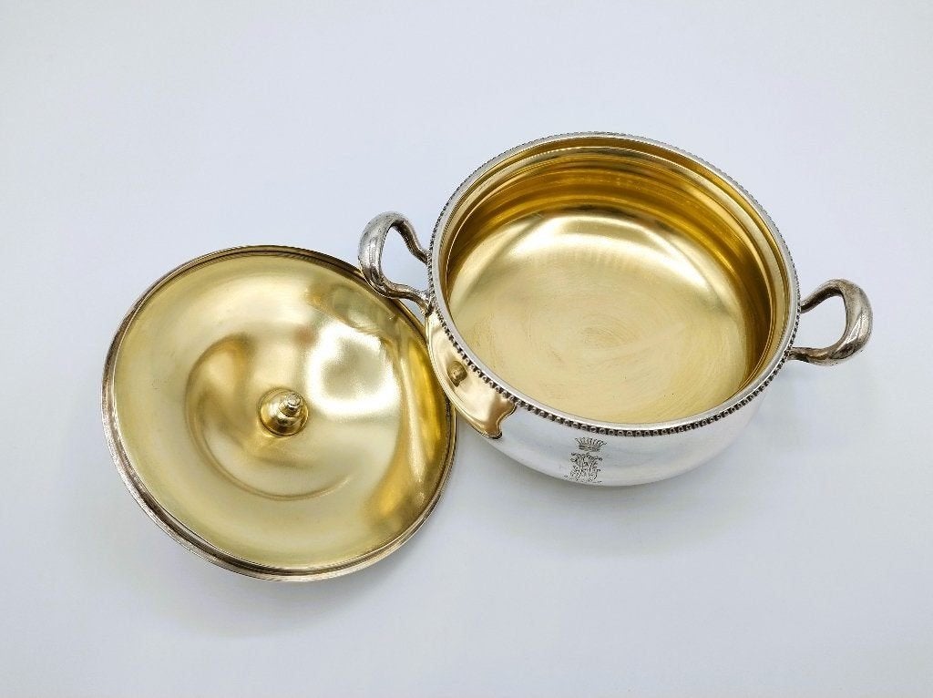 Zilveren suikerpot, Würbel & Czokally, Wenen, ca. 1900, Verzenden, Zilver