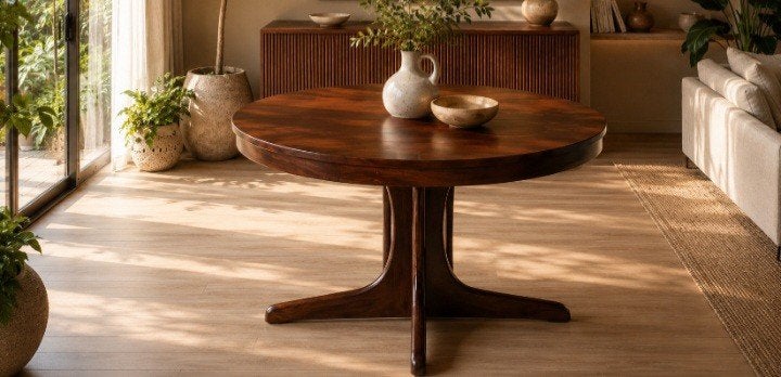 prachtige vintage eettafel 128x128x76, Huis en Inrichting, Tafels | Eettafels, Ophalen, Zo goed als nieuw, Rechthoekig, 50 tot 100 cm