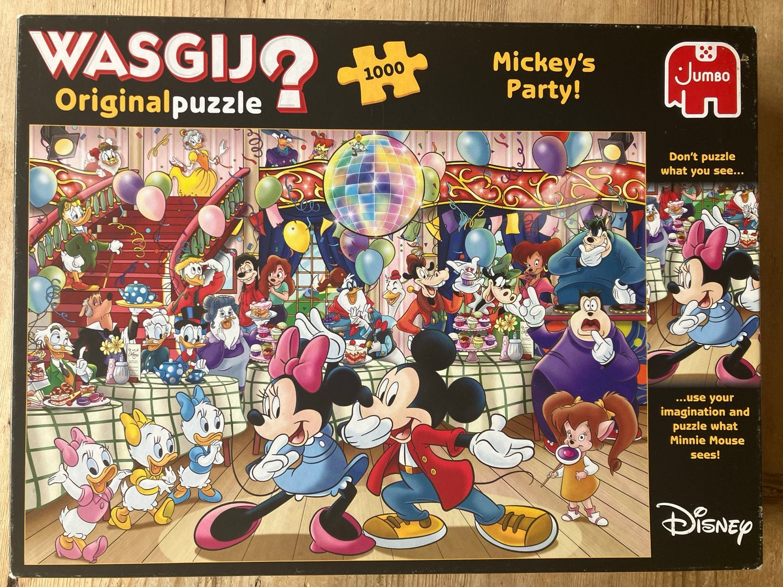 WASGIJ? Mickey's Party! Disney Original Puzzel 1000 stukjes, Ophalen, 500 t/m 1500 stukjes, Gebruikt, Legpuzzel