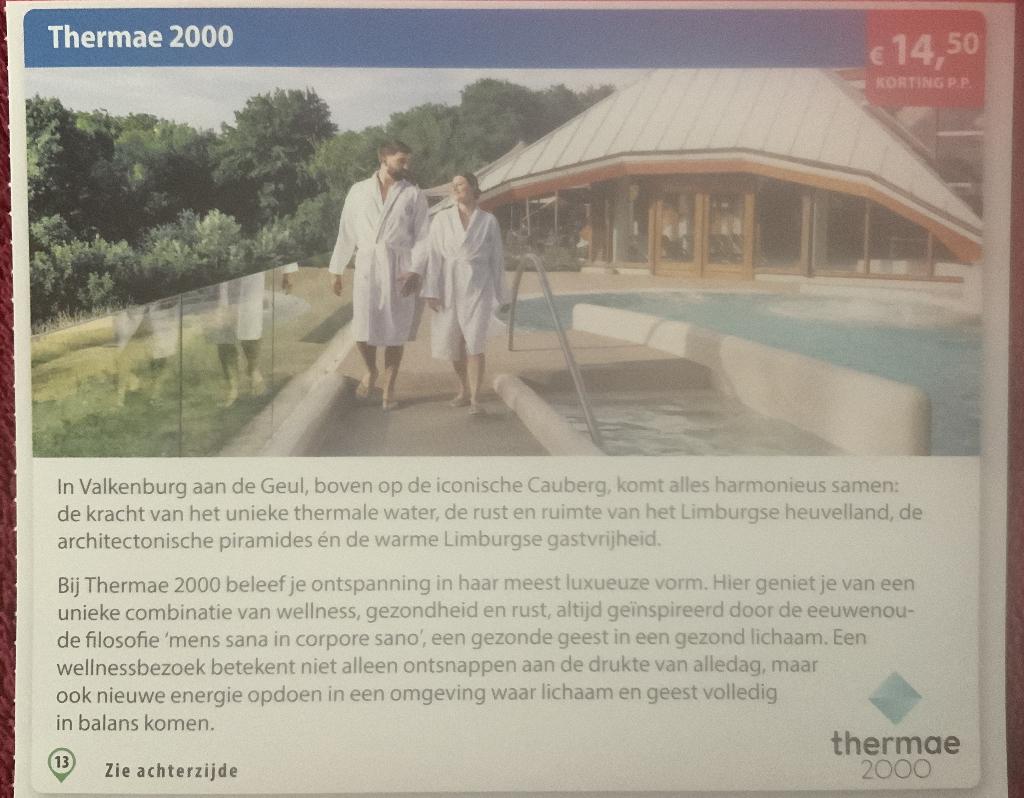 Sauna Thermae 2000 Valkenburg aan de Geul Voordeelbon, Drie personen of meer, Kortingsbon, Spa of Sauna
