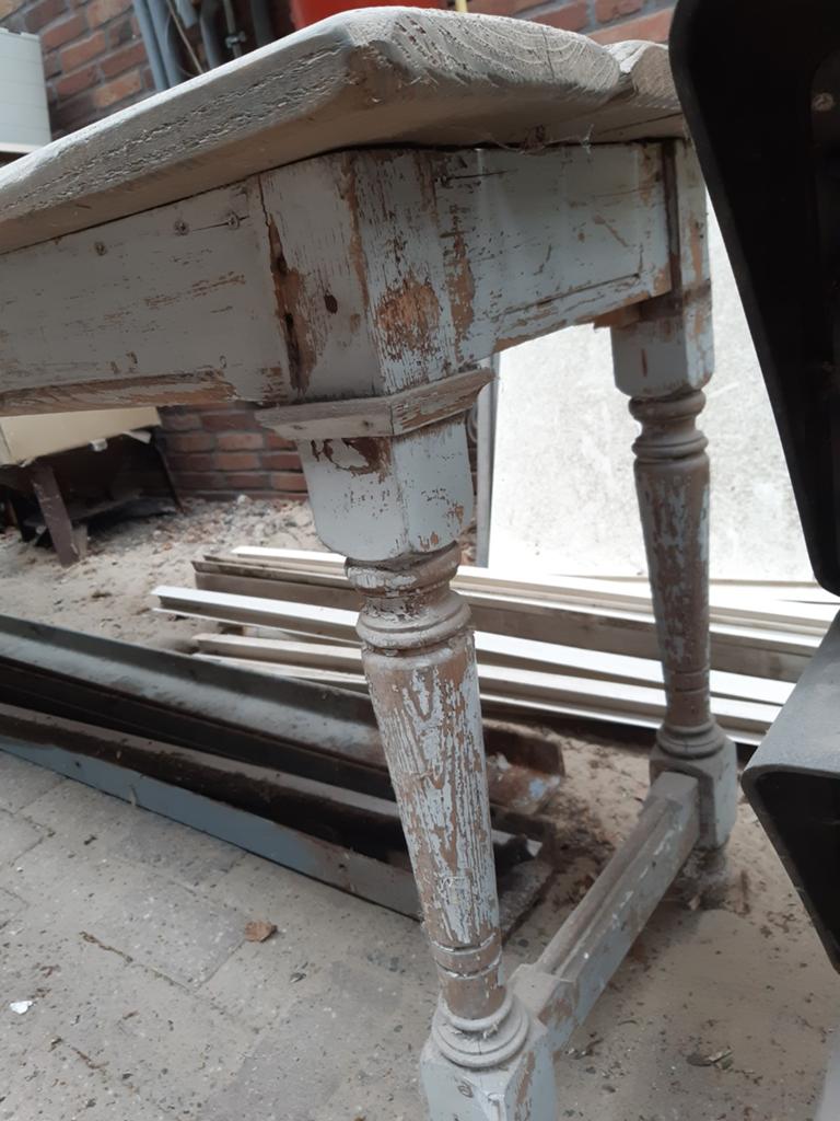 Tuintafel/sidetable 3.5 meter, Tuin en Terras, Ophalen, Gebruikt, Rechthoekig, Hout