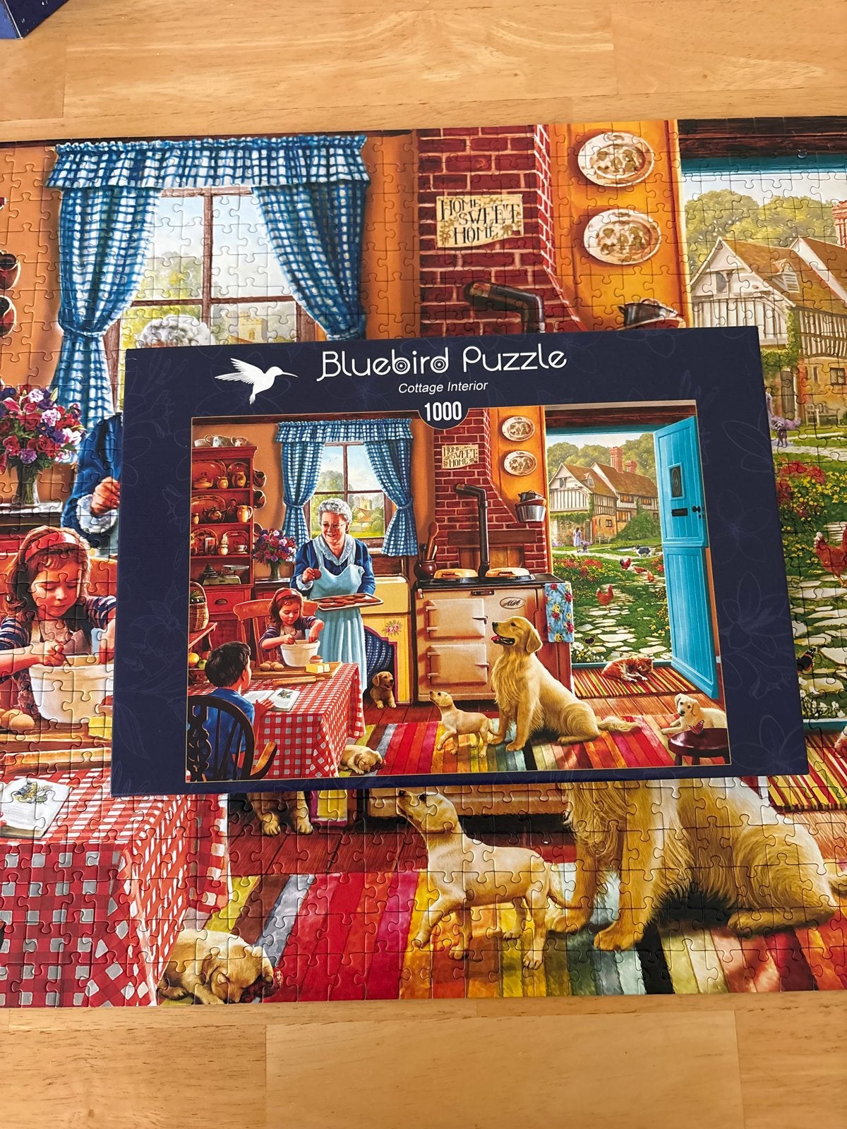Bluebird Legpuzzel Cottage Interieur 1000 stukjes, Ophalen of Verzenden, 500 t/m 1500 stukjes, Zo goed als nieuw, Legpuzzel