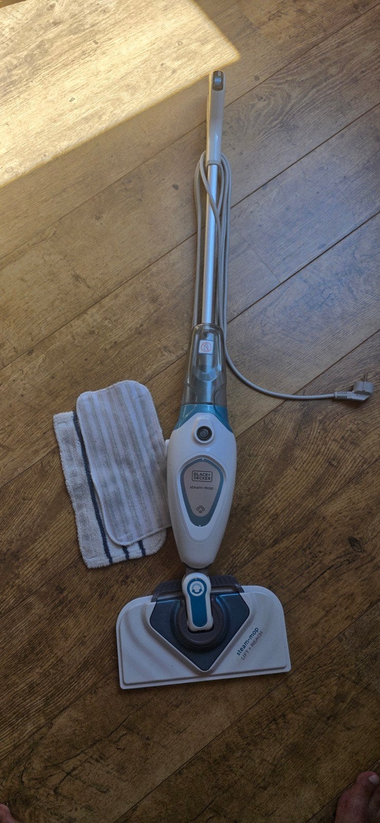 Black+Decker Steam-Mop Lift+Reach stoomreiniger, Ophalen, Overige merken, Geschikt voor harde vloeren, Stoomreiniger
