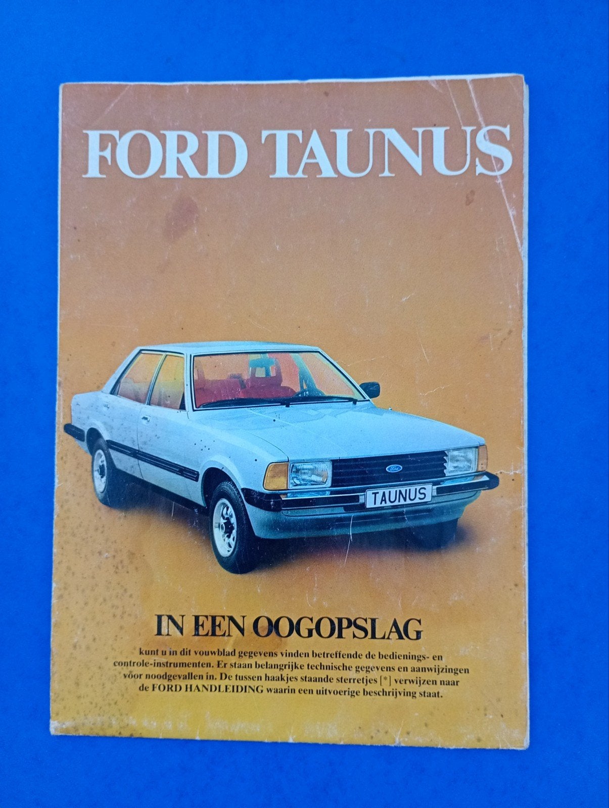 Ford Taunus instructie blad, Ophalen of Verzenden