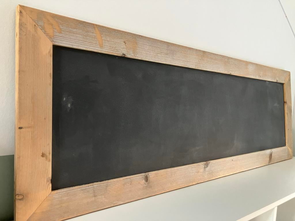 Krijt- en magneetbord van steigerhout, Ophalen, Zo goed als nieuw, Krijtbord