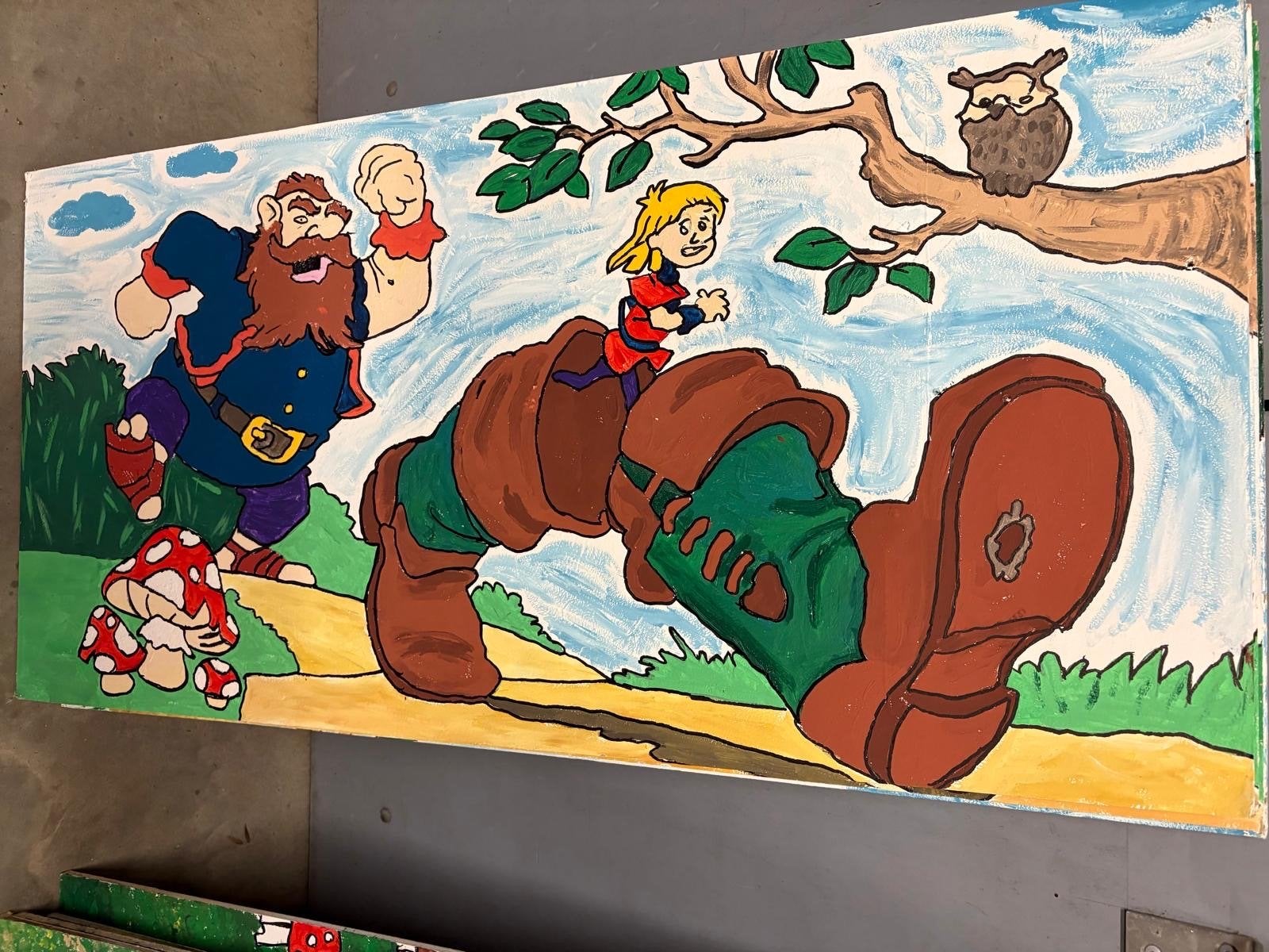 32 Tuinborden Sprookjesbos 60x122 cm, Ophalen, Gebruikt