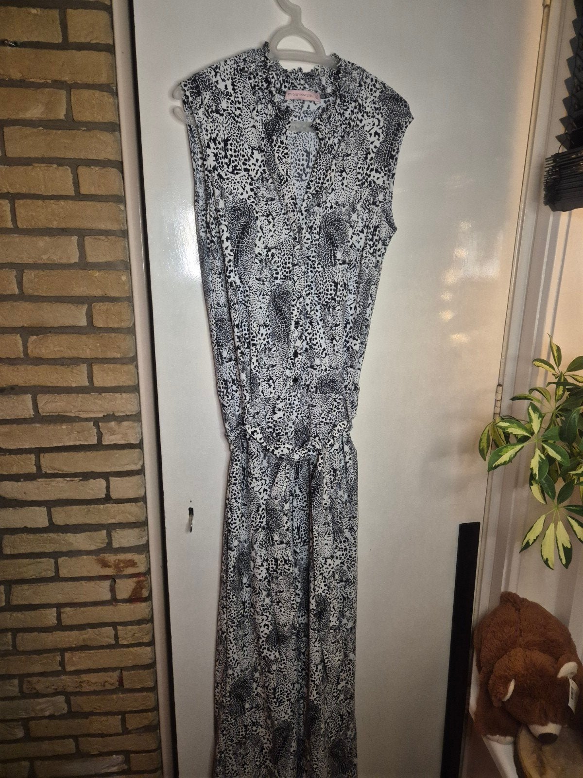Studio Anneloes jumpsuit met luipaardprint, maat S, Studio Anneloes, Zwart, Ophalen of Verzenden, Zo goed als nieuw