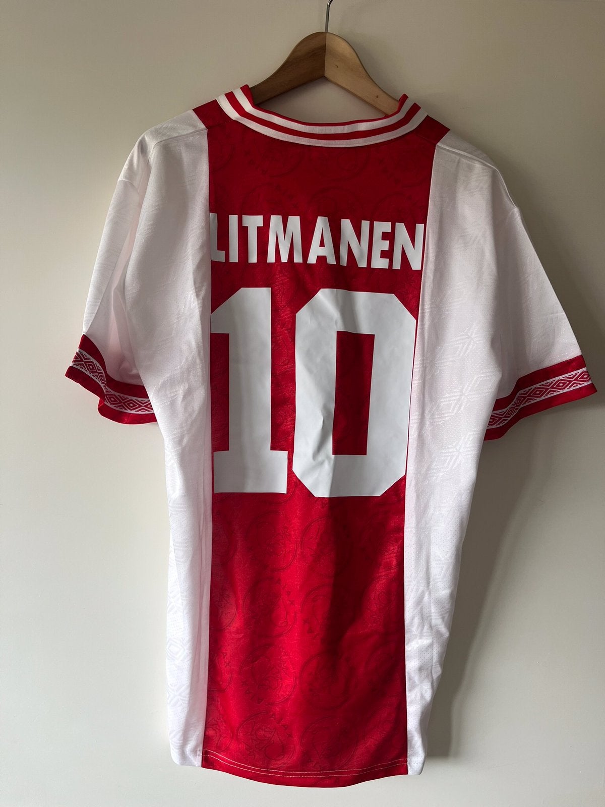 Litmanen ajax retro voetbalshirt maat M, Ophalen of Verzenden, Zo goed als nieuw, Shirt