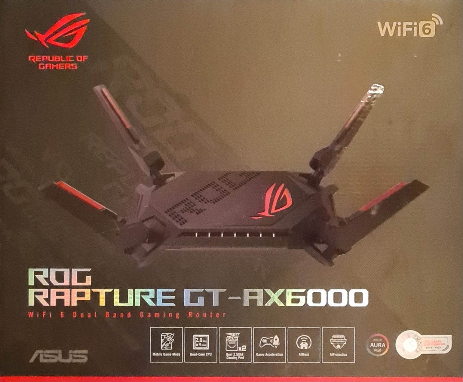 ASUS ROG Rapture GT-AX6000 WiFi 6 Gaming Router, Ophalen, Zo goed als nieuw, Router, ASUS