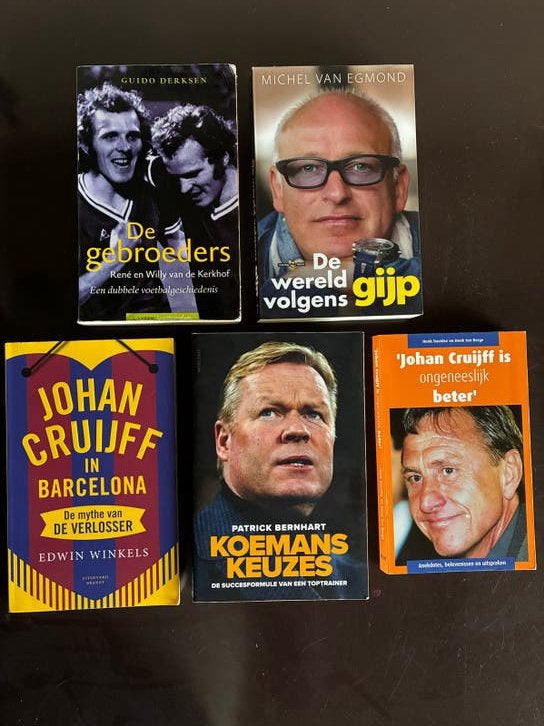 Diverse voetbalboeken: Cruijff, Koeman, Kerkhof, Gijp, Boeken, Ophalen of Verzenden, Zo goed als nieuw, Balsport