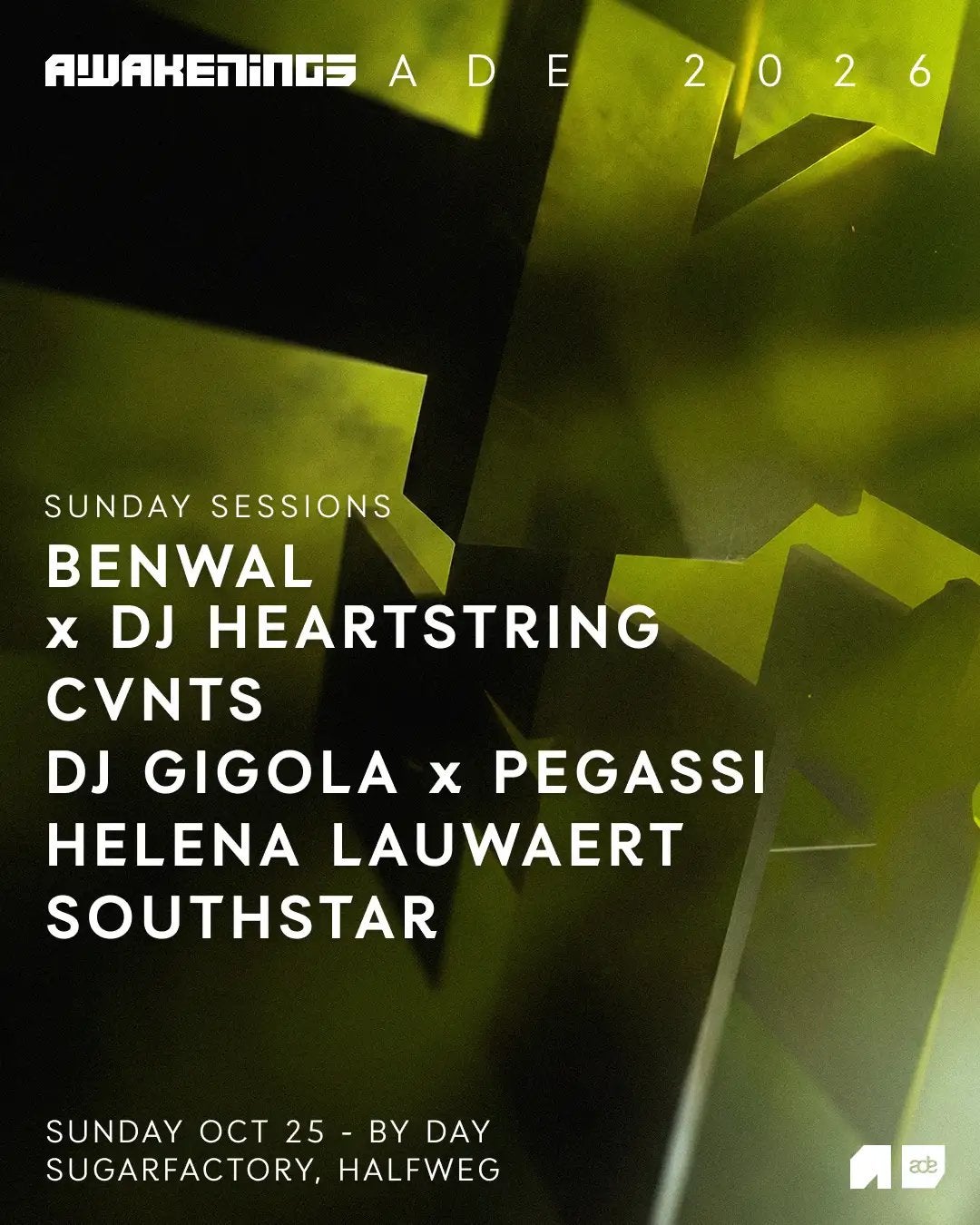 4x Awakenings ADE Sunday Sessions Tickets, Tickets en Kaartjes, Drie personen of meer