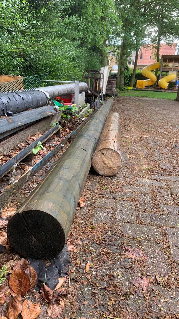 Ronde palen, Doe-het-zelf en Verbouw, Hout en Planken, Ophalen, Balk, Overige houtsoorten, 50 mm of meer