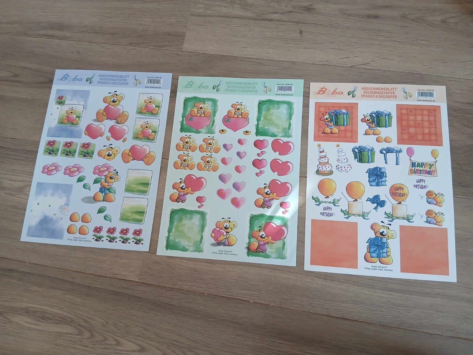 3 Bobo 3D Knipvellen Set A - Knutselplezier, Dieren, Nieuw, Meerkleurig, Ophalen of Verzenden