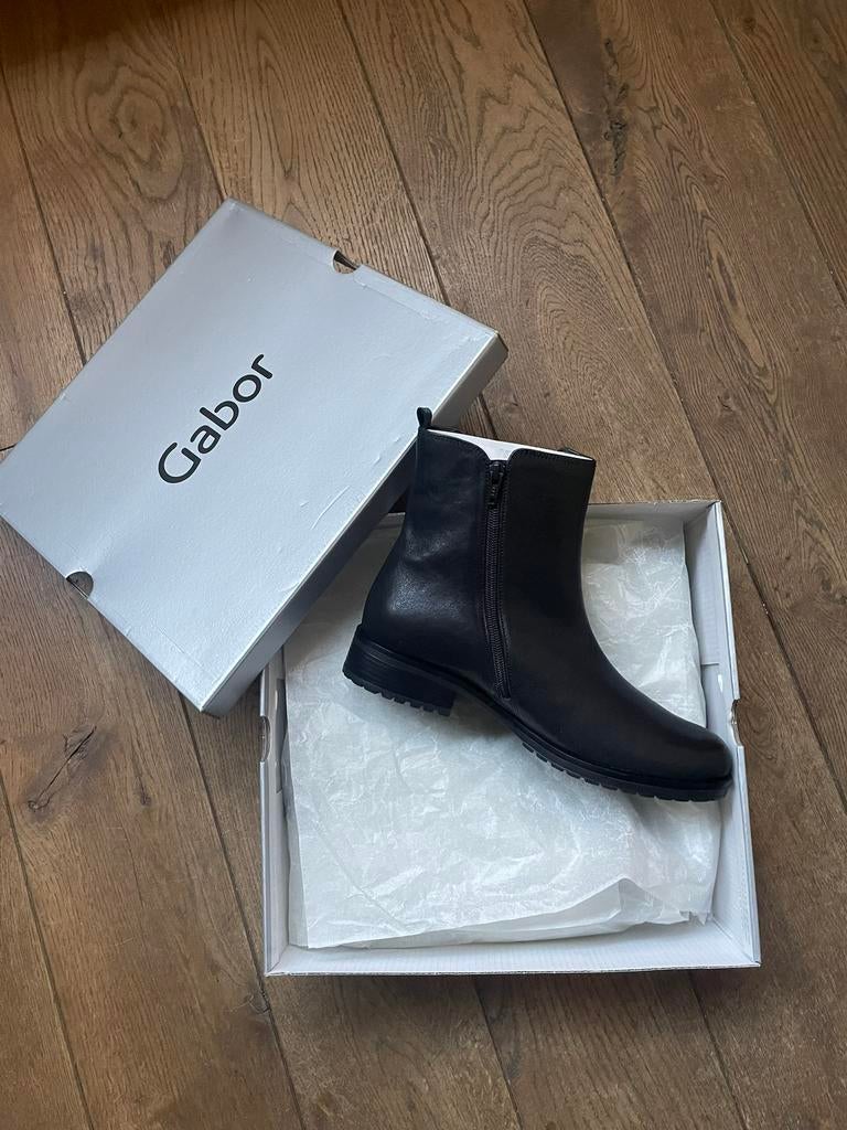 Gabor zwarte leren dames laarsjes, ongedragen, maat 40, Kleding | Dames, Schoenen, Ophalen of Verzenden, Nieuw