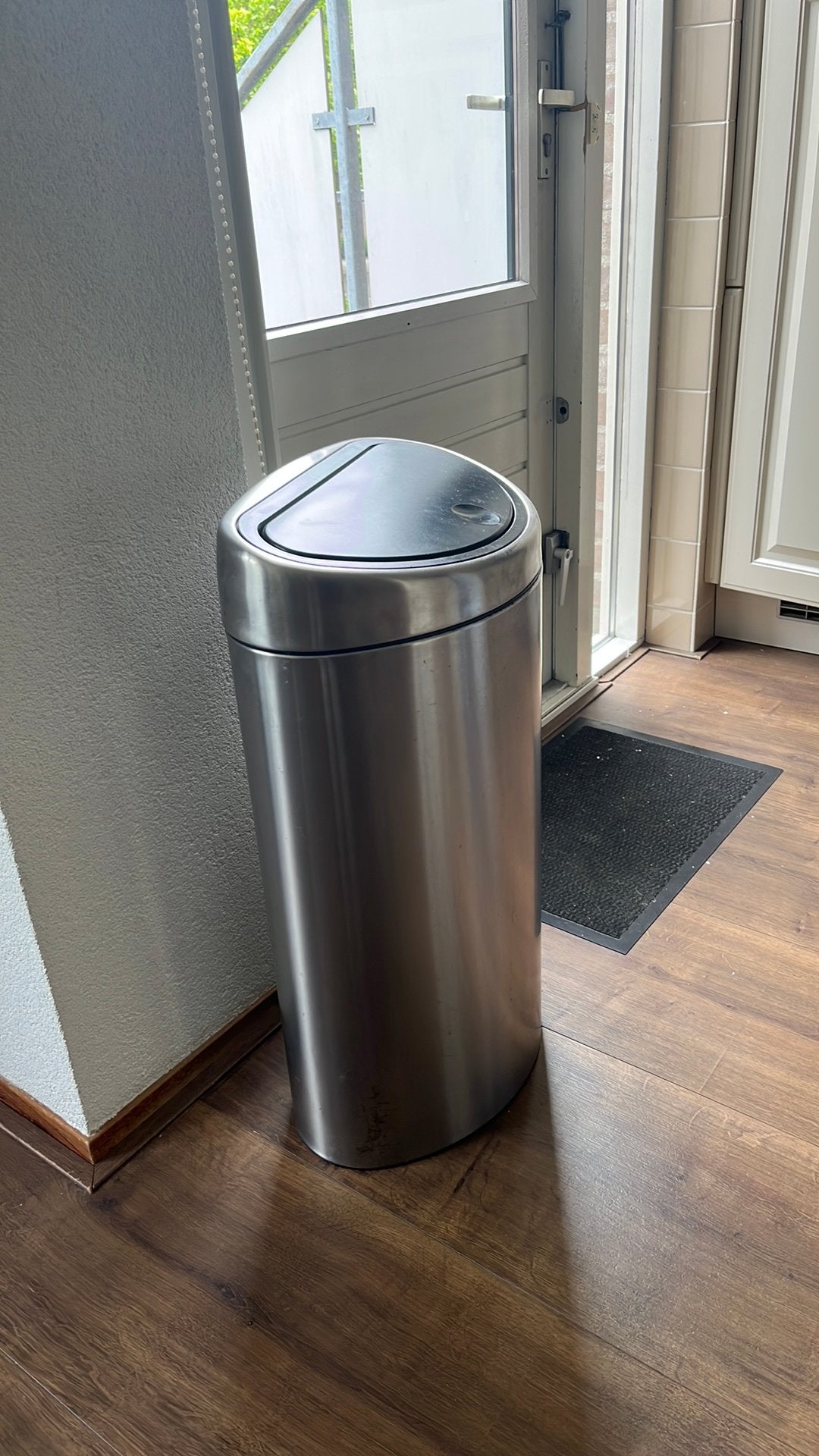 Brabantia prullenbak, 40 liter of meer, Ophalen, Rvs, Minder dan 50 cm