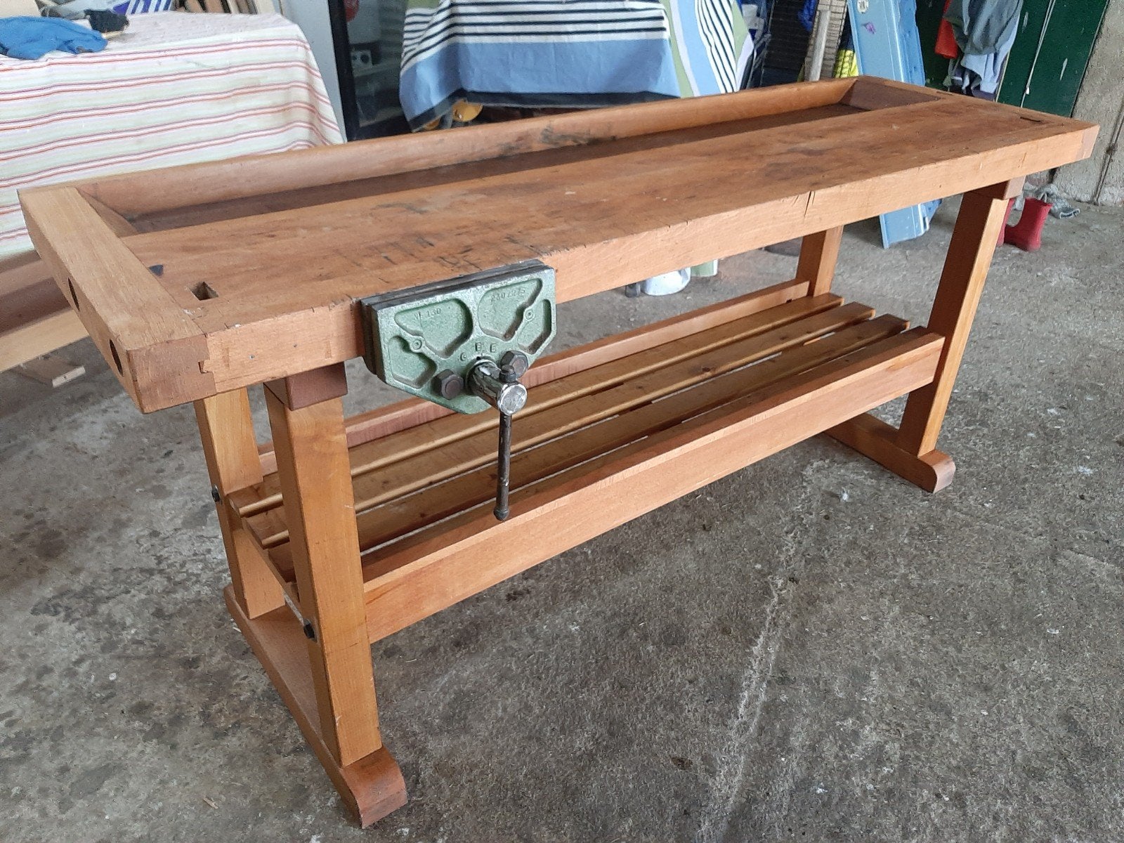 Beuken houten werkbank, Doe-het-zelf en Verbouw, Werkbanken, Ophalen of Verzenden, Bankschroef