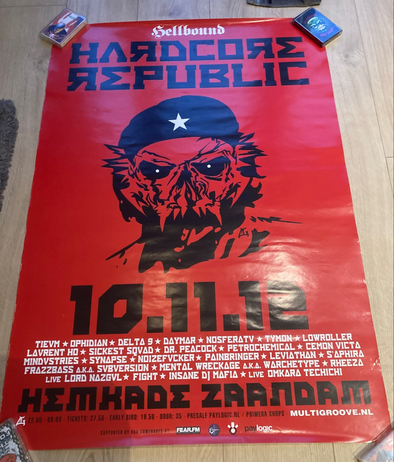 Poster Hardcore Republic Gabber, Deurposter of groter, Ophalen of Verzenden, Muziek, Rechthoekig Staand