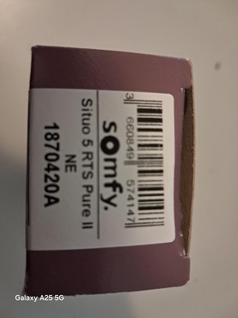 somfy afstandsbediening, Doe-het-zelf en Verbouw, Rolluiken, Minder dan 100 cm, Wit, Nieuw, Ophalen of Verzenden