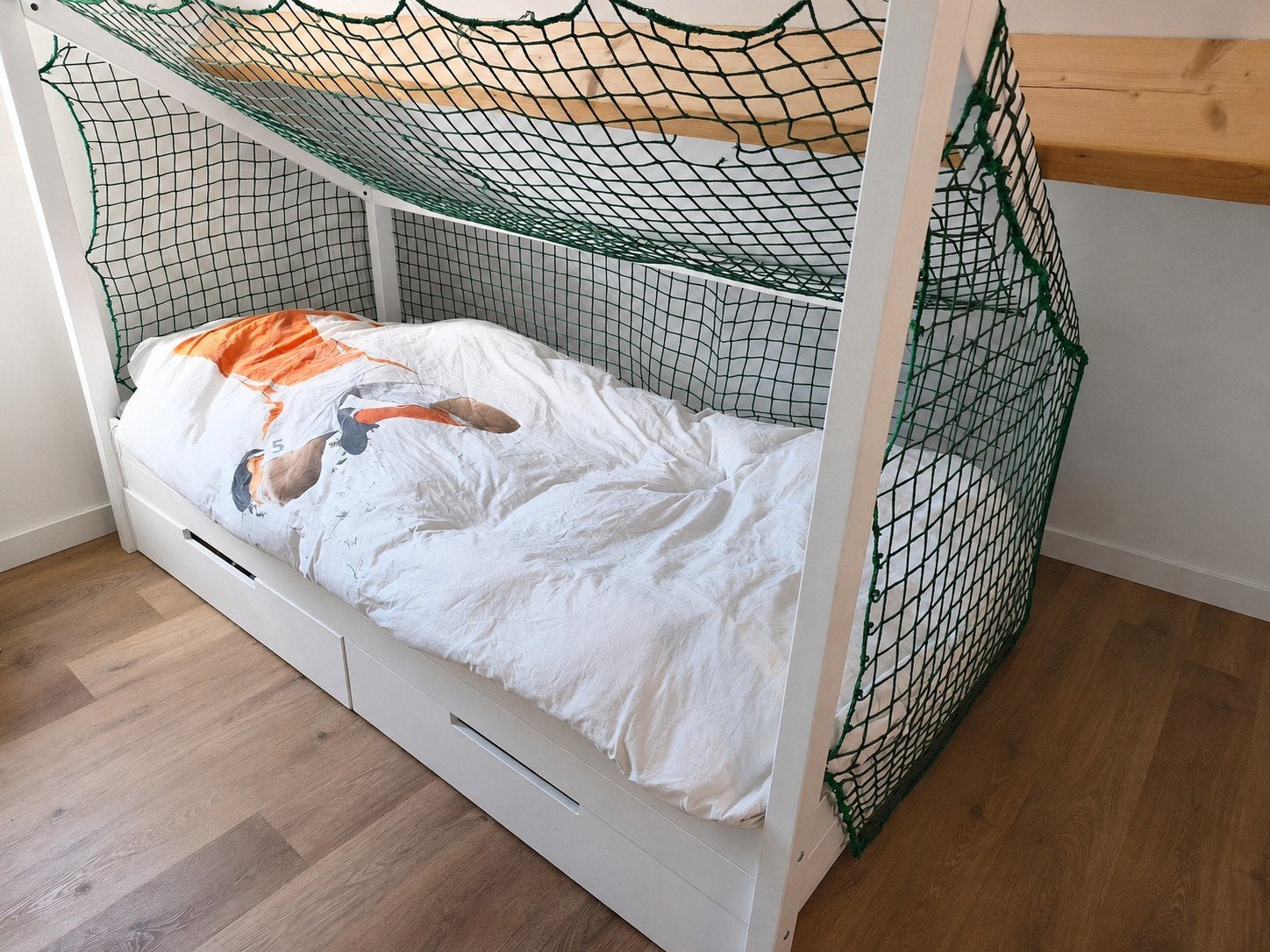 Voetbalbed inclusief lattenbodem, Huis en Inrichting, Ophalen, Gebruikt, 90 cm, Eenpersoons