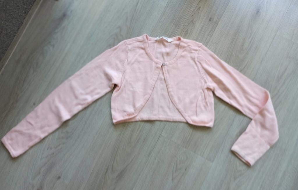 Roze bolero vestje maat 134 H&M, Ophalen of Verzenden, Zo goed als nieuw