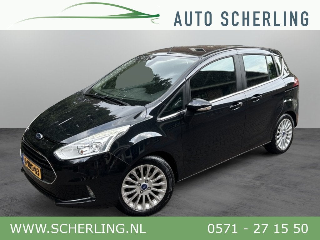 Ford B-MAX 1.0 EcoB. Titanium Slechts 97.000 km! NL-auto, Euro 5, Gebruikt, 750 kg, Met garantie (alle)