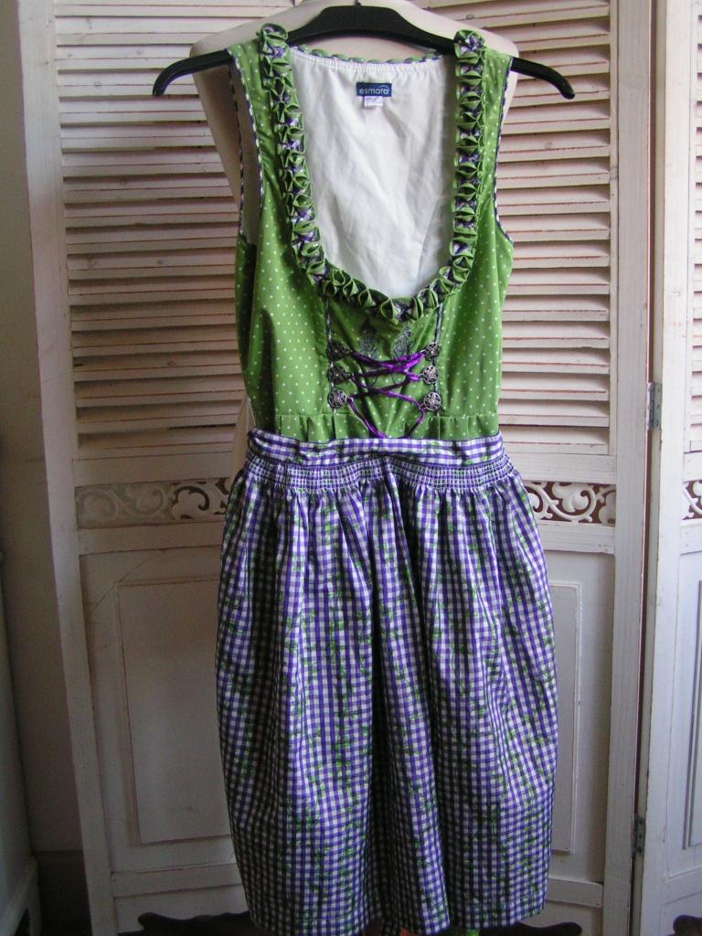 tiroler dirndl jurk en schort maat 34 nr MM 321, Kleding | Dames, Carnavalskleding en Feestkleding, Verzenden, Zo goed als nieuw