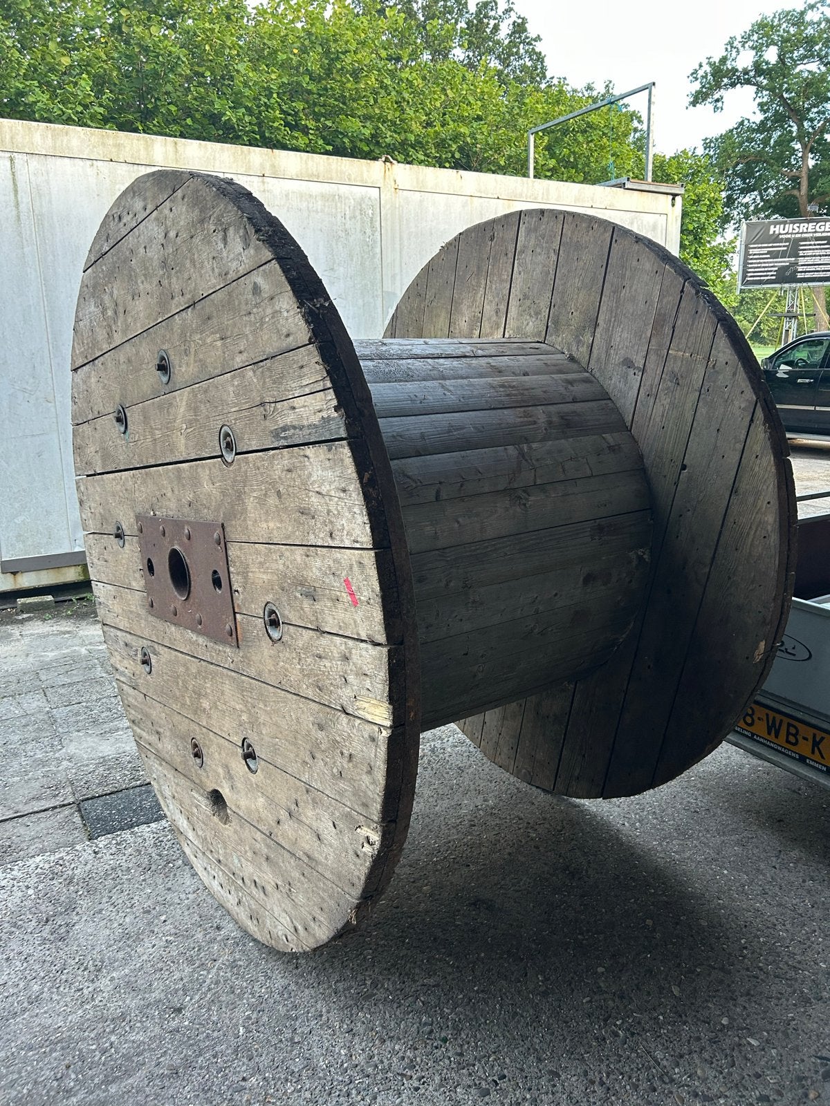 Grote houten kabelhaspel - Ideaal voor decoratie, Ophalen