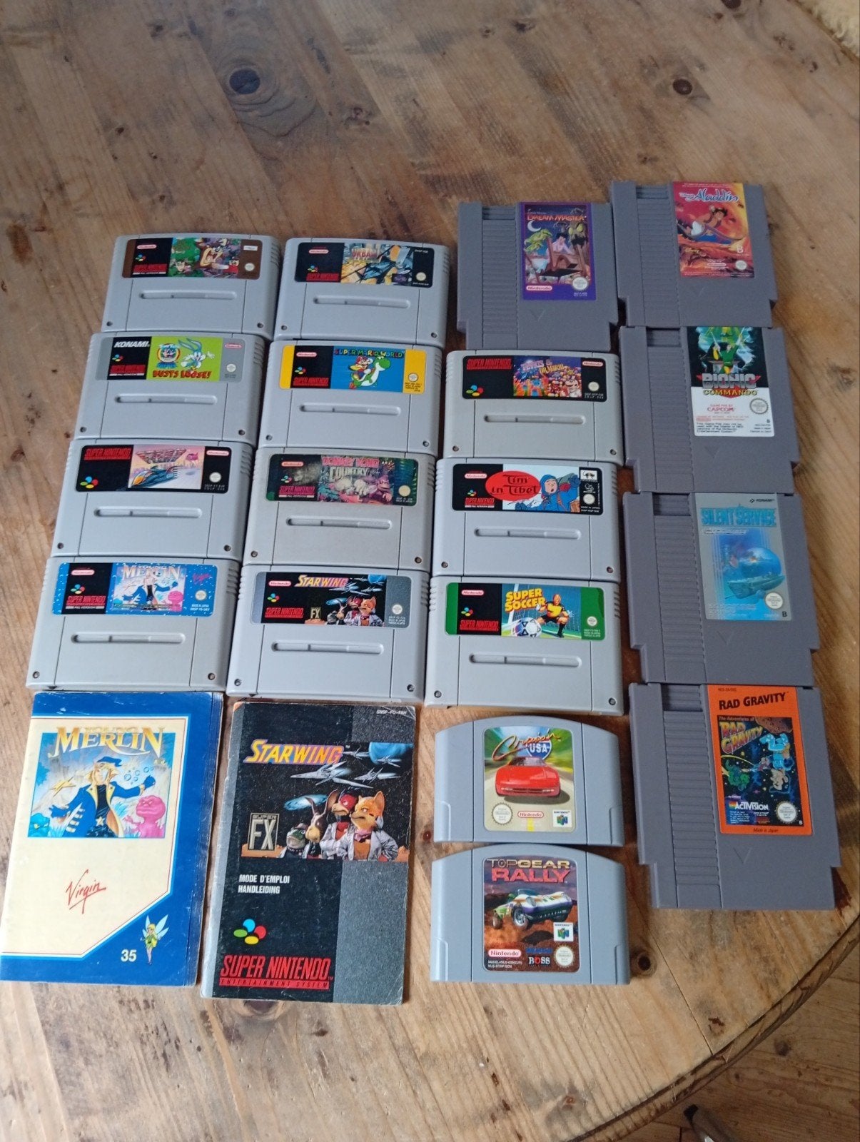 Nintendo NES / SNES / N64 partij – 18 games + 2 boekjes, Ophalen of Verzenden, Vanaf 3 jaar