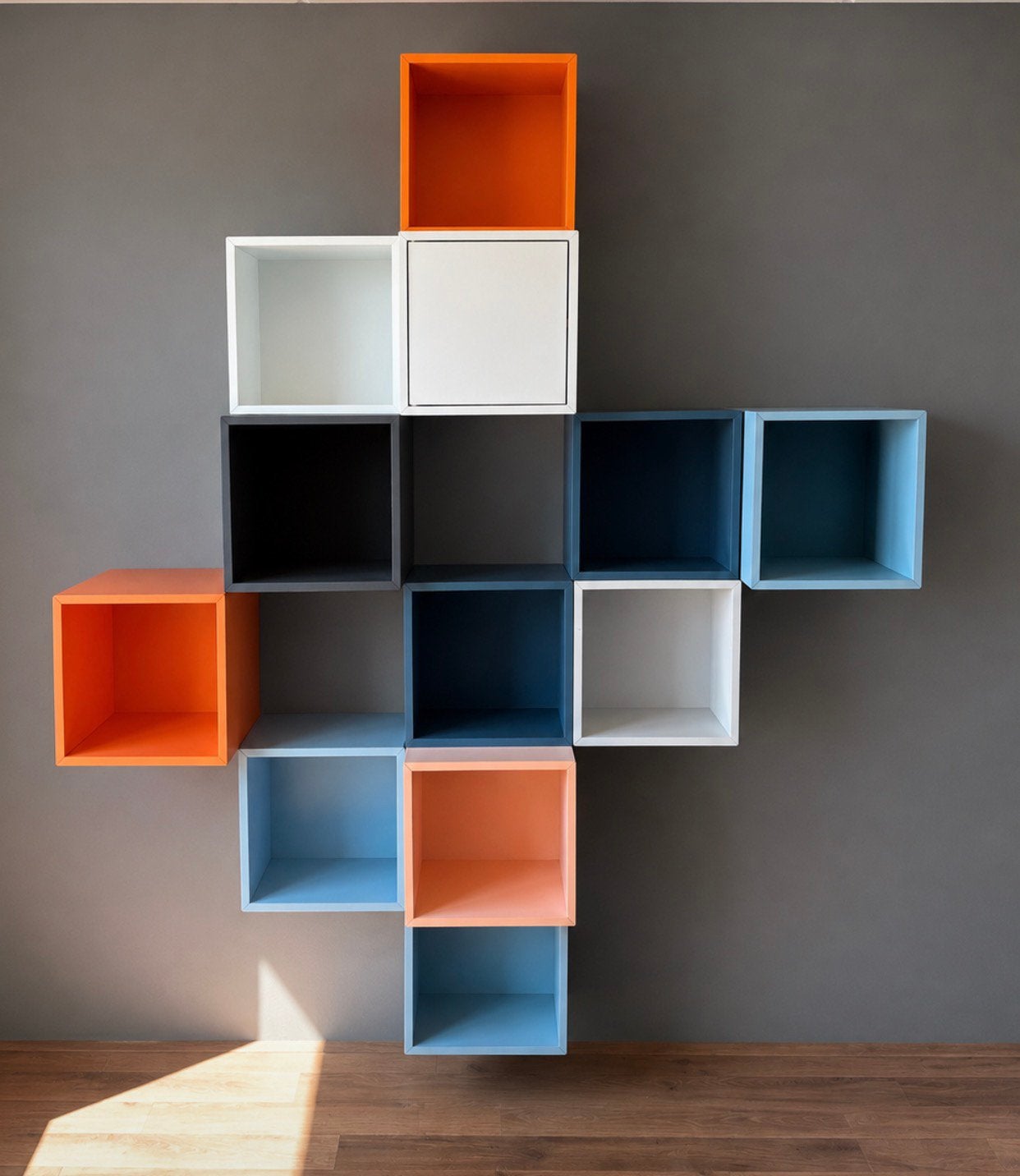 12 wandkastjes IKEA, Huis en Inrichting, Kasten | Wandmeubels, Ophalen, Gebruikt, Minder dan 150 cm, Minder dan 25 cm