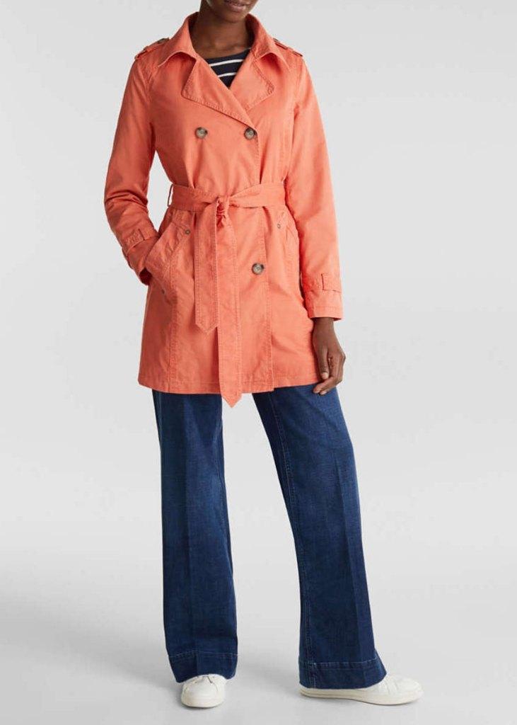 Esprit oranje trenchcoat jas tussenjas tailored fit maat M, Maat 38/40 (M), Nieuw, Oranje, Ophalen of Verzenden