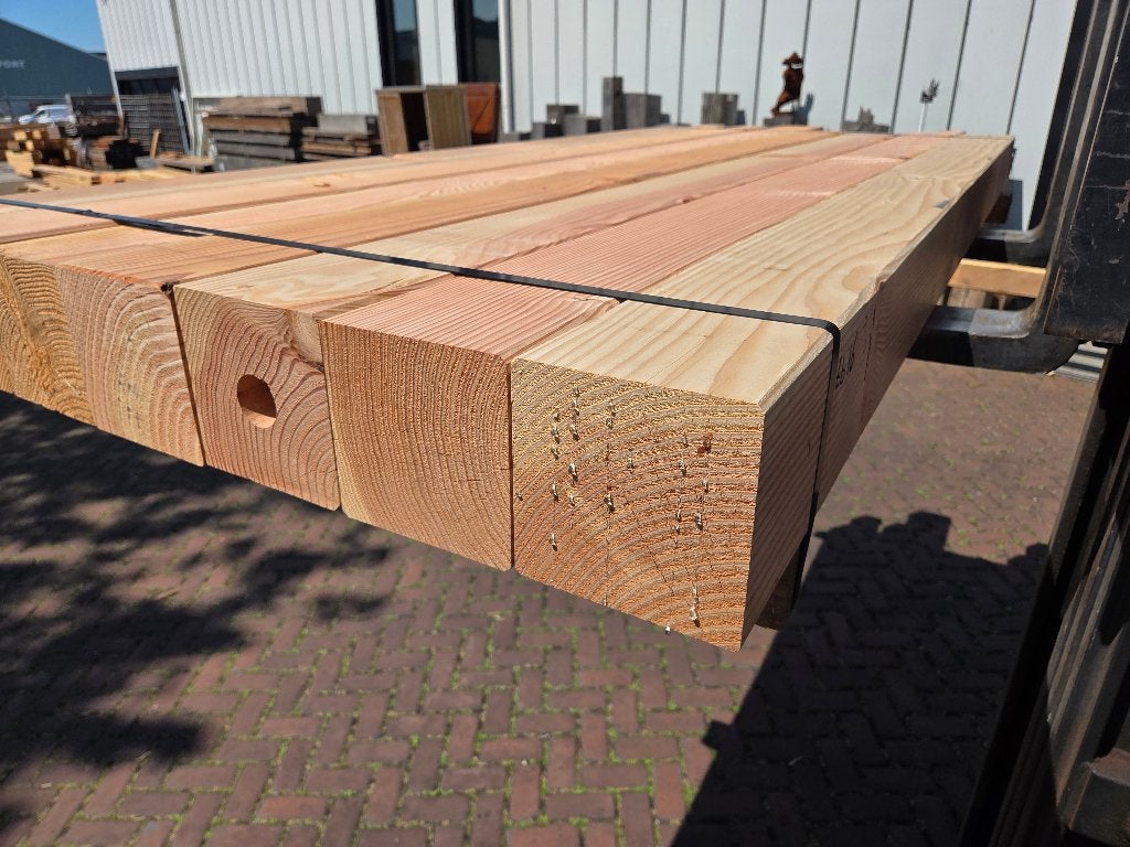 7 Douglas palen geschaafd 14x14 cm / 2.20 m lang - nr: TB16, Ophalen, Nieuw, 180 tot 250 cm, Palen