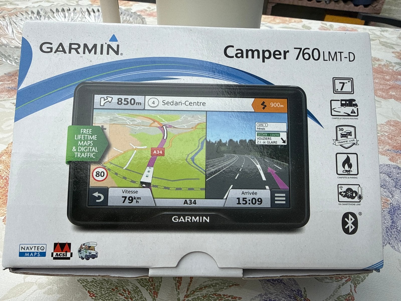 Garmin Camper 760LMT-D Navigatiesysteem, Ophalen of Verzenden, Gebruikt