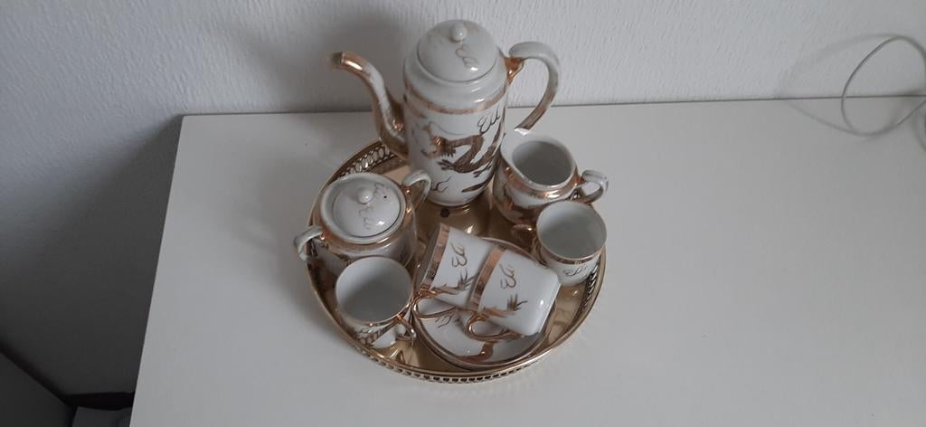 Antiek Theeservies, Ophalen of Verzenden