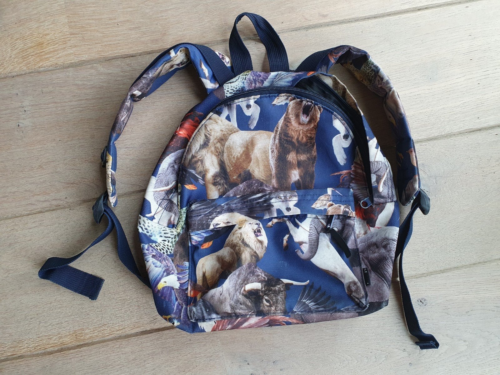 Molo kinderrugzak met dierenprint schoolrugzak, Overige merken, Gebruikt, Minder dan 30 cm, Ophalen of Verzenden