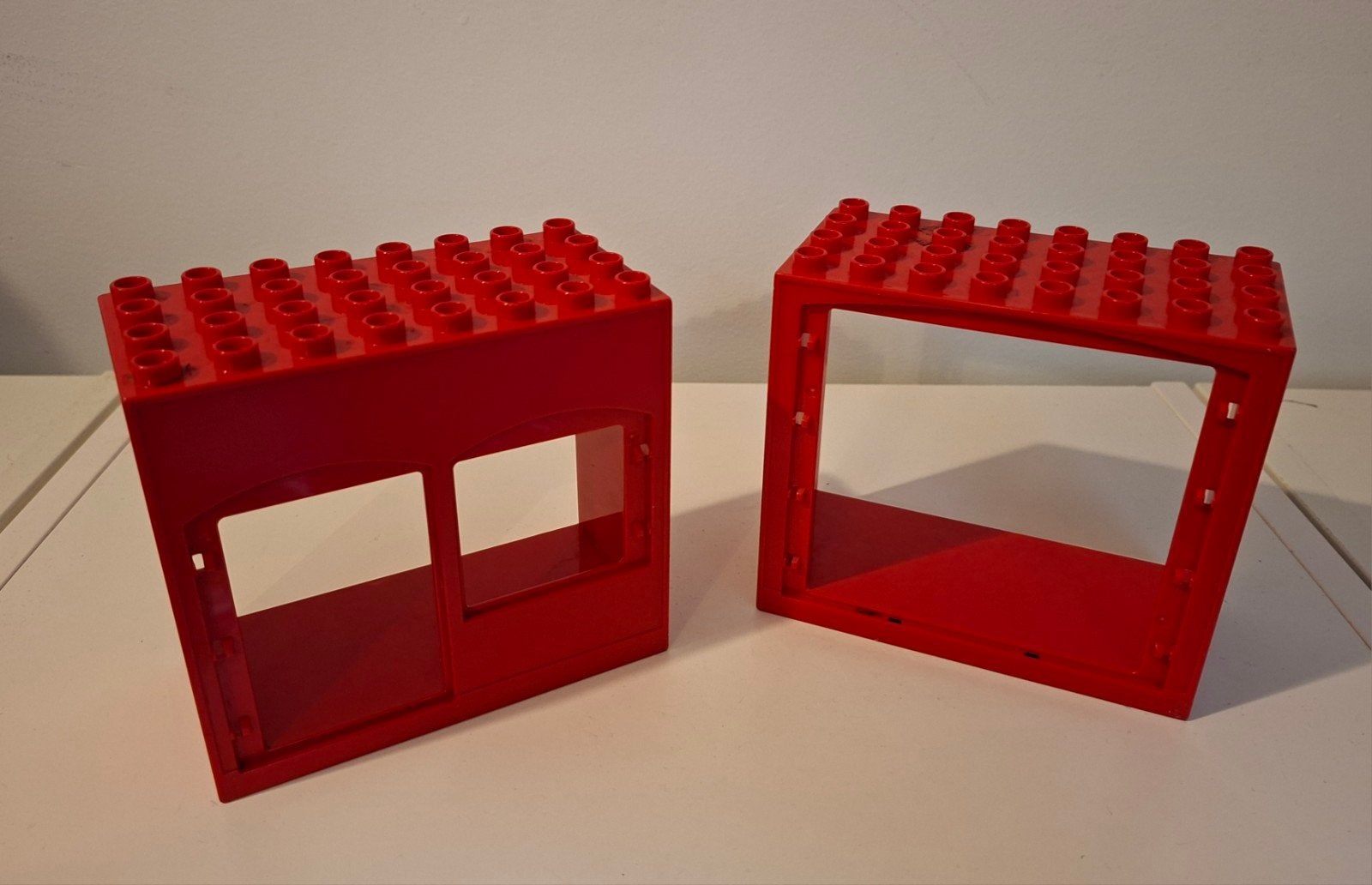 DUPLO Rode Bouwelementen (Deurkozijn & Wand), Ophalen of Verzenden, Gebruikt, Losse stenen, Duplo