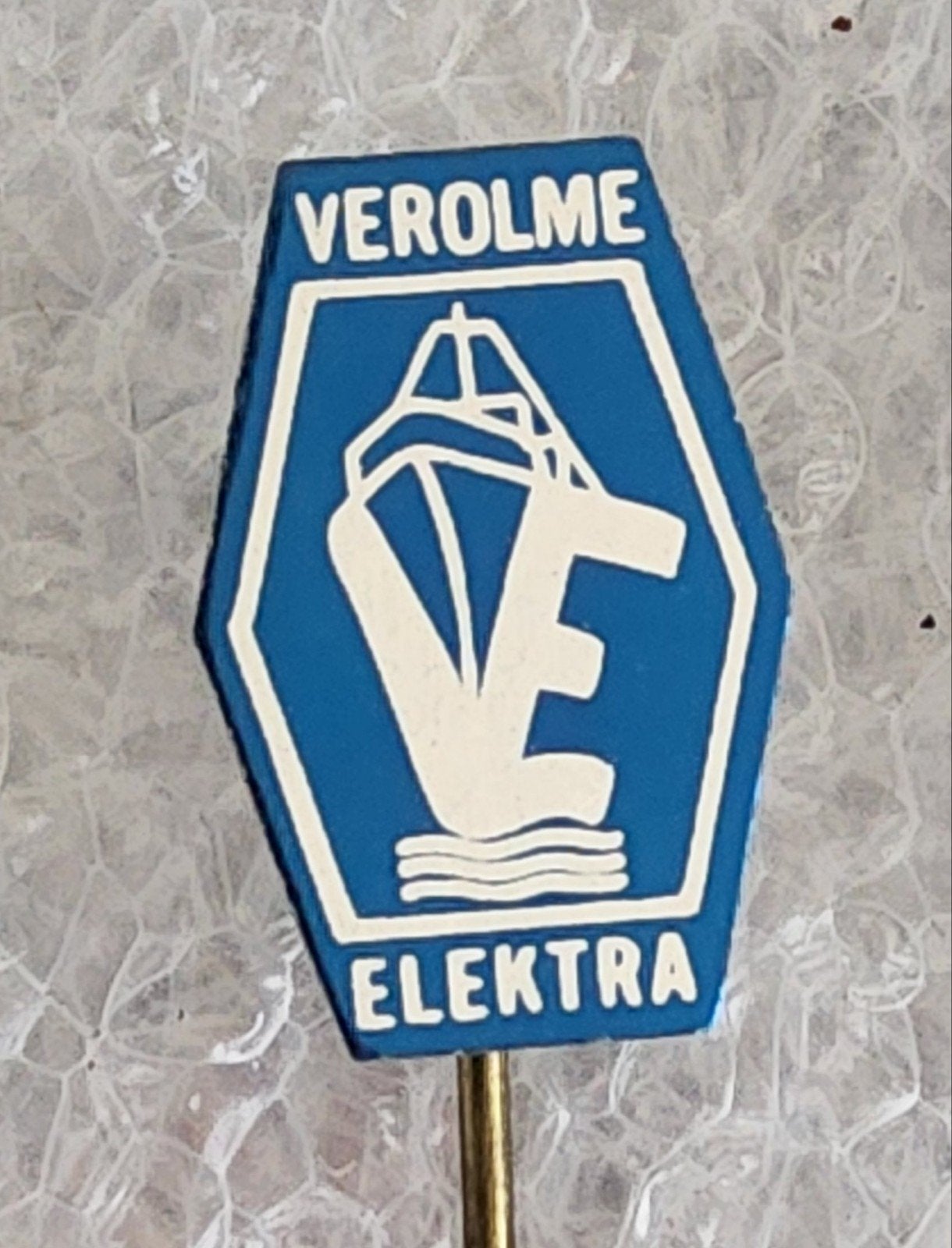Vintage Verolme Elektra Speldje - Scheepvaart, Verzamelen, Ophalen of Verzenden, Gebruikt, Overige onderwerpen, Speldje of Pin