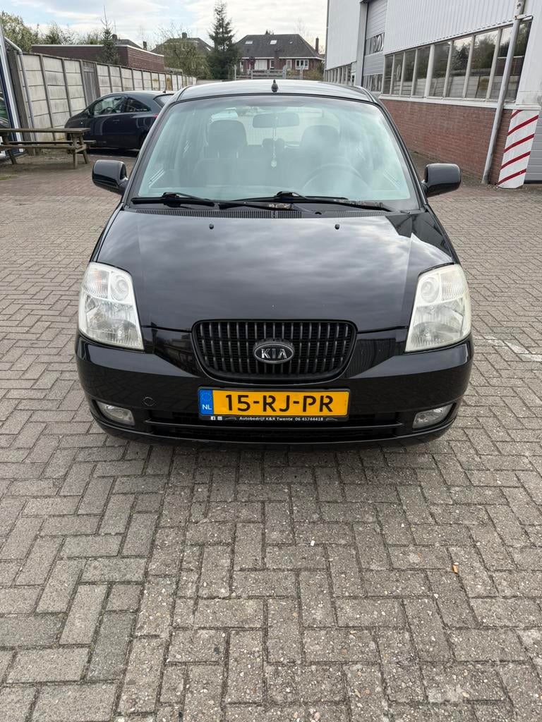 Kia Picanto 1.0 2005 Zwart, Auto's, Kia, Voorwielaandrijving, 836 kg, 31 €/maand, 4 cilinders